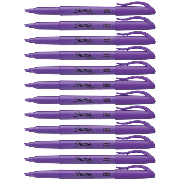 Sharpie Accent Pocket Style Highlighter, Chisel Tip, Lavender, Dozen