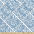 thumbnail image 1 of Vintage Upholstery Fabric by the Yard, Paisley Style Bicolored Curvy Leaves Floral Motifs Pattern, Decorative Fabric for DIY and Home Accents, Pale Slate Blue White by Ambesonne, 1 of 5