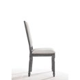 thumbnail image 6 of Leventis Cream Linen & Weathered Gray Finish Side Chair (Set of 2), 6 of 6