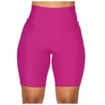 thumbnail image 1 of Pantalones cortos Prolriy para mujer, para entrenamiento, gimnasio, elásticos, de ciclismo, de cintura alta, deportivos, rosa fuerte, XL, 1 of 8