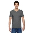 thumbnail image 2 of Fruit of the Loom Mens Sofspun V-Neck T-Shirt SFVR, 3XL, Charcoal Grey, 2 of 2