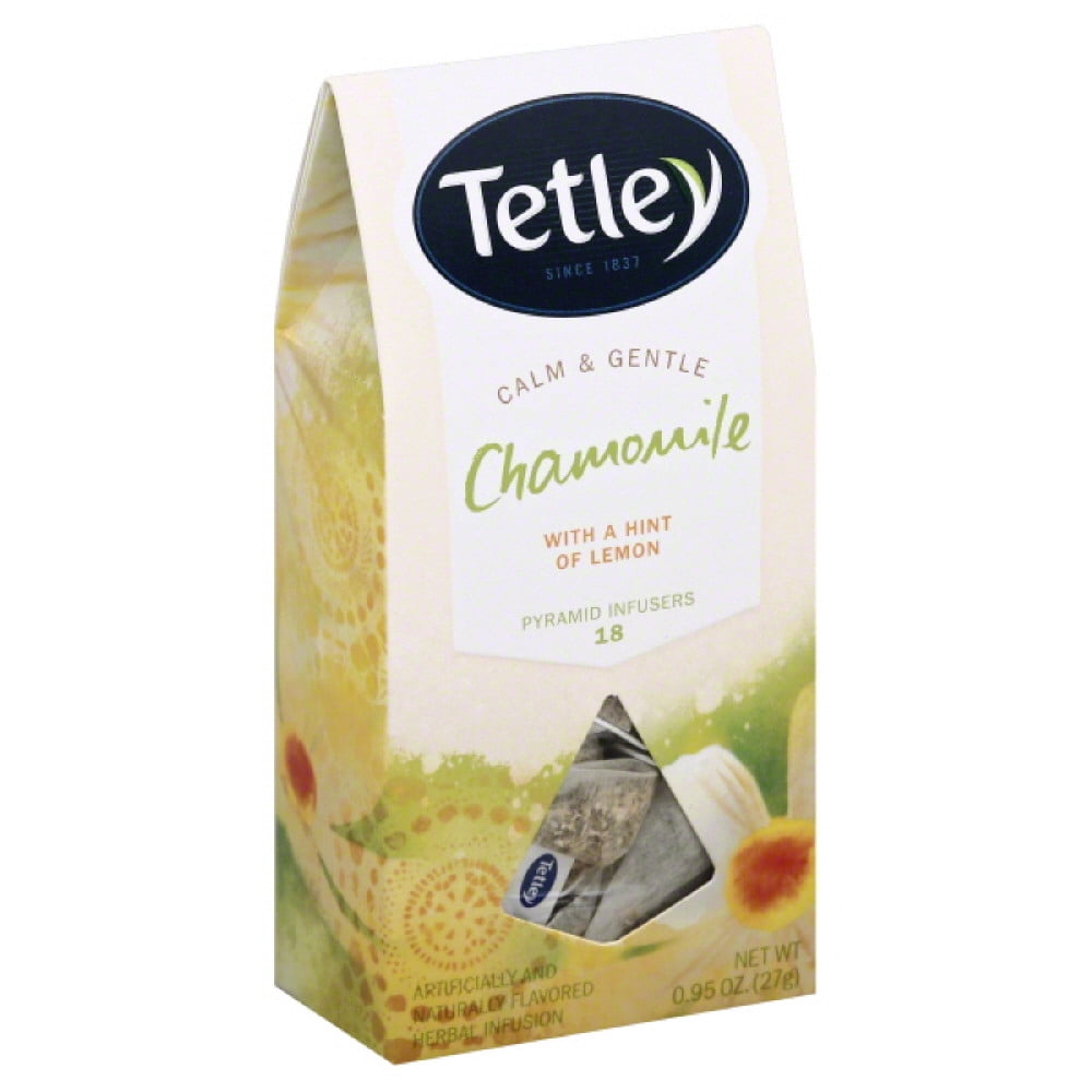 TETLEY TEA HERBAL CHAMOMILE, 18 BG (Pack of 5)