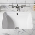 thumbnail image 3 of 20.28x15.16x7.87inch small blanca undermount ceramic bathroom vessel sink con overflow, rectangle undercounter basin, 3 of 7