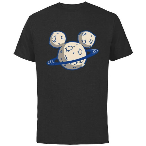 Disney Mickey Mouse Icon Planetary - Short Sleeve Cotton T-Shirt for Adults - Customized-Black