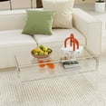 thumbnail image 5 of Ageszoe Coffee Table with Storage Shelf ,Acrylic Modern Clear End Table,Kid's Table for Livingroom, 32"L x 16"W x 16"H", 5 of 8