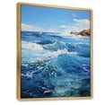 thumbnail image 2 of Designart "Infinite Sapphire Ocean II" Nautical & Beach Floater Framed Canvas Print, 2 of 7
