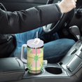 thumbnail image 4 of Yayeee 40oz Stainless Steel Tumbler with Straw and Handle Double-Wall Insulated Travel Water Bottle, Retro Beige Stars, 4 of 8