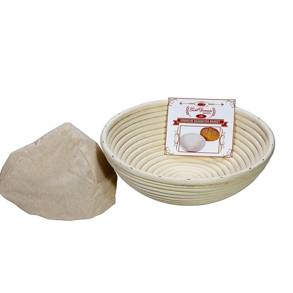Saint Germain Bakery Cesta Redonda Para Pan Banneton Con Forro, Perfecta Para Hacer Pan Hermoso (9 Pulgadas)