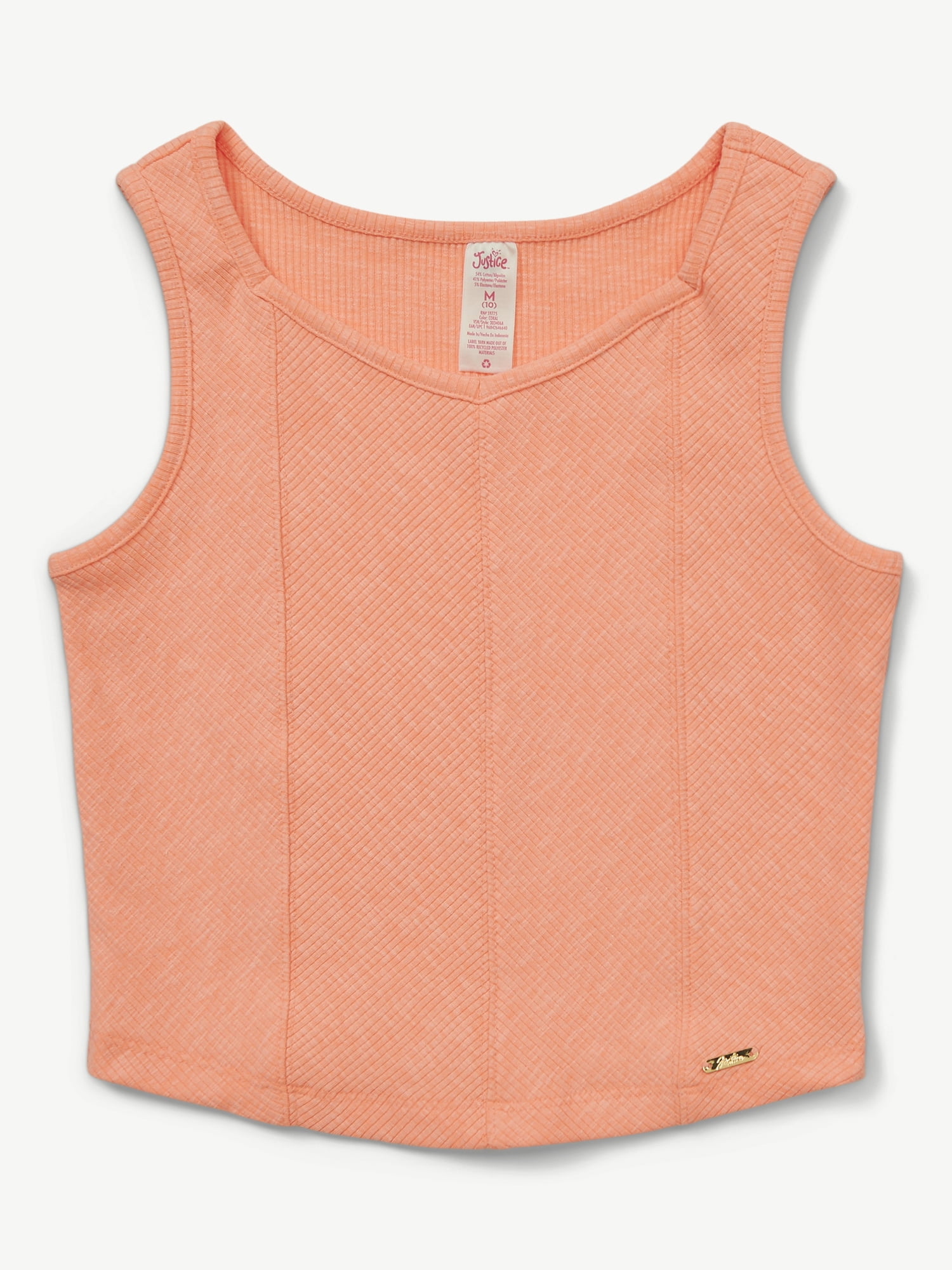 Justice Girls Rib Tank, Sizes XS - XLP