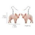 thumbnail image 4 of Daolelai Acrylic Funny Animal Pig Earrings, 4 of 6