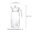 QIEZHON Glass Bottle Beverage Pitcher Hot Cold Pitcher Iced Tea Spout