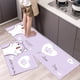 thumbnail image 3 of Alfombra de cocina duradera y resistente a la suciedad, alfombra para puerta de baño, alfombra para ducha, alfombra para pies, alfombra suave antideslizante con dibujos animados, 3 of 5
