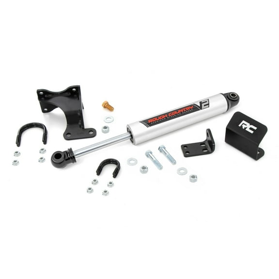 V2 Steering Stabilizer - Axle Bracket - 2-8 Inch Lift - Jeep Wrangler JK (07-18)