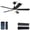 Black, variant on Low Profile Ceiling Fan with Lights, 52 inch Modern Black Ceiling Fans with Lights APP/Remote Control,6 Speeds Ceiling Fan Light for Indoor/Outdoor Patio Bedroom Living Room