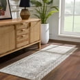 thumbnail image 6 of Hauteloom Brend Living Room, Bedroom Area Rug - Oriental Bohemian Vintage Carpet - Gray, Silver, Cream - 2' x 3', 6 of 14