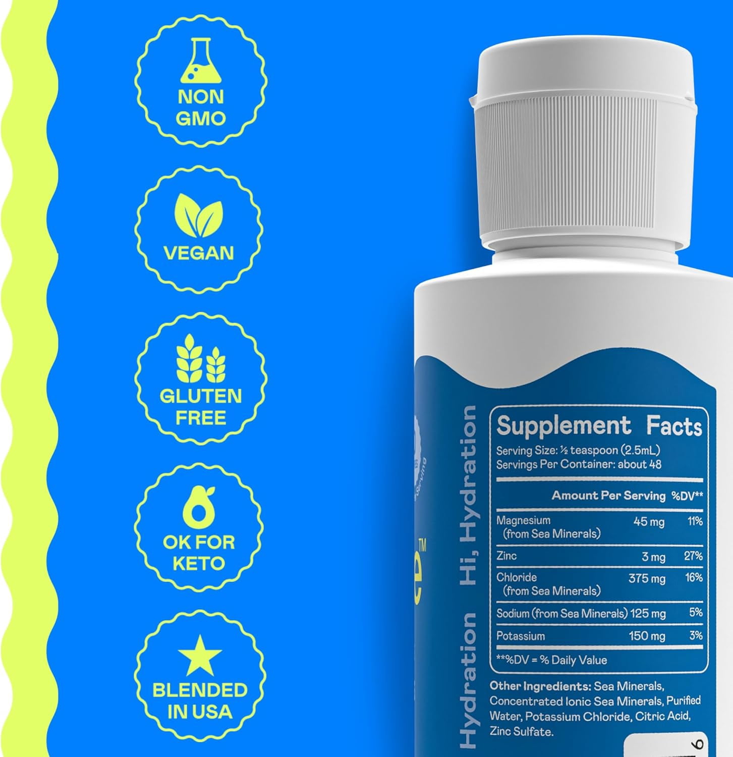 Hi-Lyte Concentrate Unflavored Liquid Electrolyte | 144 Servings