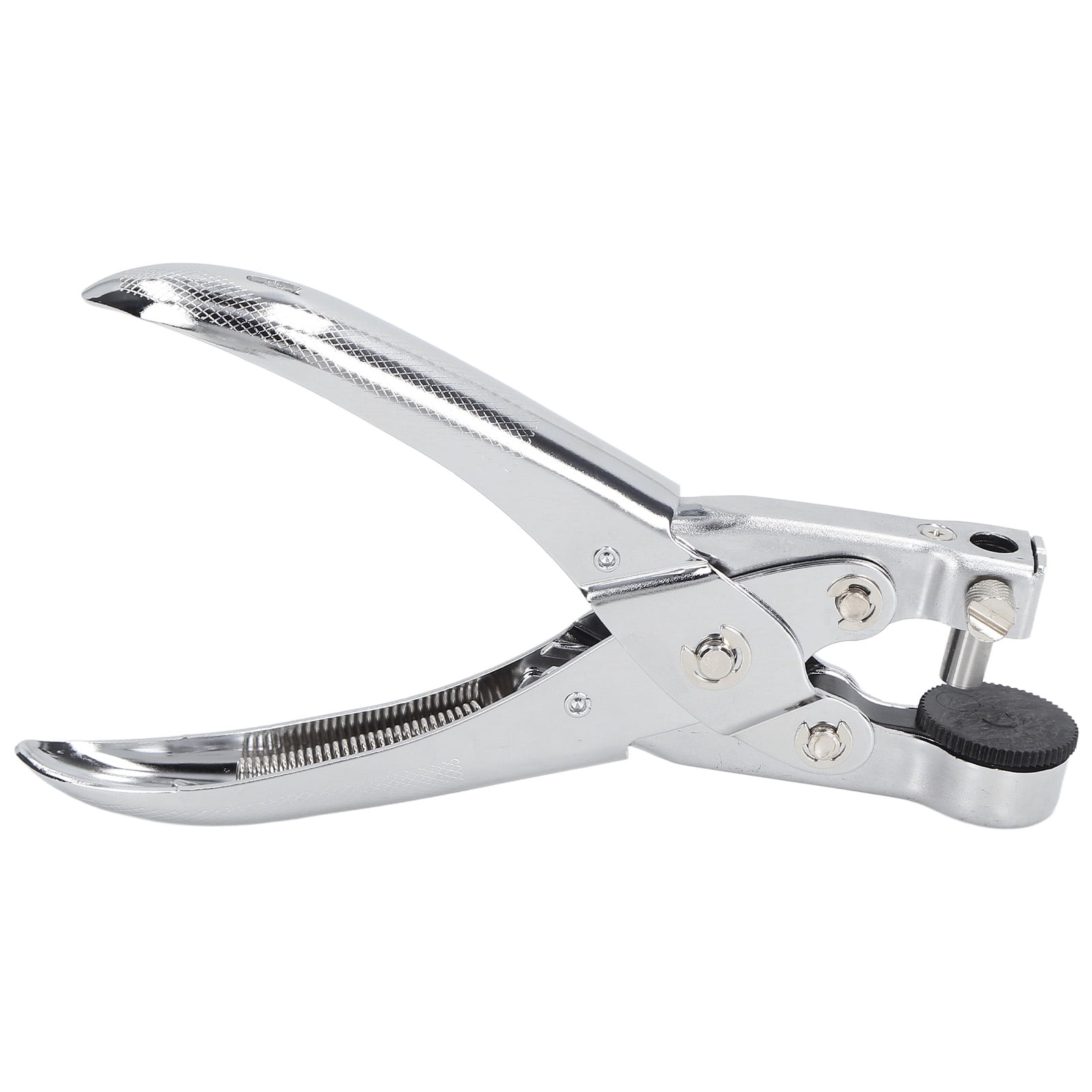 Single Hole Punch, Chromed Metal Single Hole Puncher  For Bag