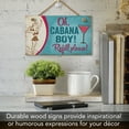 thumbnail image 5 of CounterArt "Oh Cabana Boy!" Hanging Wood Wall Sign, 5 of 7