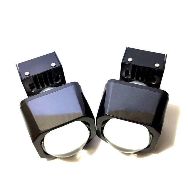 TopOne 1 Pair Car Headlight LED Double Lights Lens 1.5 Inch Module High-Low Beam High Bright Headlamp Parts