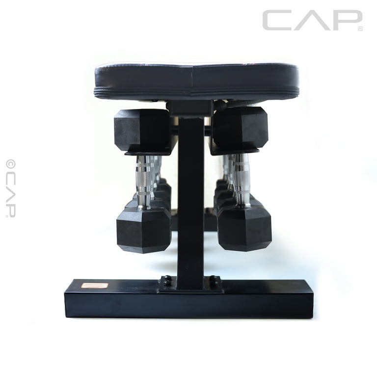 CAP Deluxe Exercise Training Flat Bench with Dumbbell