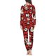 thumbnail image 4 of Conjunto de pijama de dos piezas con estampado navideño para mujer, ropa de dormir femenina, traje de manga larga, ropa de casa, ropa de estar por casa, otoño, envío directo, 4 of 4