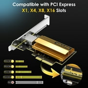 WAVLINK 10G Base-T PCIe Network Card, 10000/5000/2500Mbps PCI Express Ethernet Adapter with AQC113 Controller, 10G NIC for Windows 11/10 & Linux with Low Profile Bracket