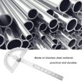 thumbnail image 1 of TOPINCN Règle de Rapporteur, Rapporteur en Acier Inoxydable 0-180 Degrés Goniomètre Détecteur d'Angle Jauge 15 cm Règle, Rapporteur en Acier Inoxydable, 1 of 7