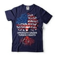 thumbnail image 4 of American Grown Turkish Roots Shirt Turkish Flag Tee Turkey Patriotic Shirt American Turkish Gifts (X-Large Grey), 4 of 6