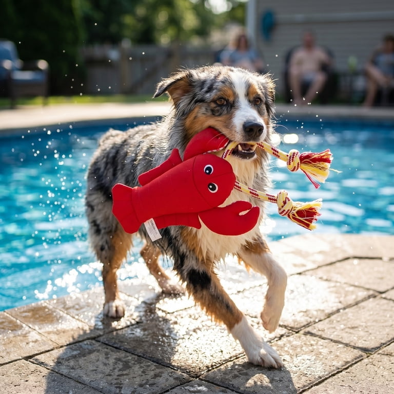 Vibrant Life Summer Floating Red Lobster Dog Toy photo 2