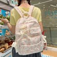 thumbnail image 7 of Gaexia School Bag,Versatile Bowknot Backpack, Lightweight Casual Patchwork Daypack for Students School Travel Commute, Bow Backpack, 7 of 7
