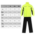 thumbnail image 2 of OULII Yellow Reflective Safety Raincoat Set for Motorcycle Riding with Portable Storage Bag, Rain Gear, 2 of 8