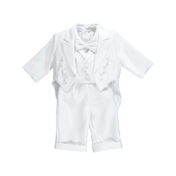 Pretty Me Baby Boys’ First 6-Piece Christening Tuxedo Color: white Size: 18 months