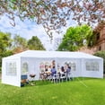 thumbnail image 2 of Dawot Topaz 10ft x 30ft White Outdoor Canopy, 5 Removable Sidewalls and Heavy Duty, 2 of 12