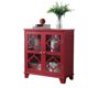thumbnail image 2 of Tabla de exhibición de madera roja Pilaster Designs buffet de la consola de la entrada con almacenamiento de la puerta, 2 of 2
