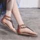 thumbnail image 3 of Zapatos de mujer Verano Estilo étnico Playa Playa Bohemio Vintage Con cuentas Tacones bajos Sandalias romanas Wmkox8yii  shkj1117, 3 of 6