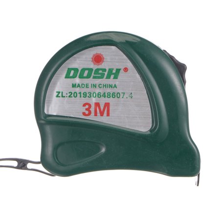 

Tape Measure 3 Meters Retractable Ruler Stainless Steel Measuring Tape 19mm Wide Green ABS Shell