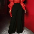 thumbnail image 7 of Mifsaly Plus Size Palazzo Pants Women High Waisted Wide Leg Dress Trousers Elegant Flowy Flattering Fit Business Work Office Outfits Black,XXXXXL, 7 of 7