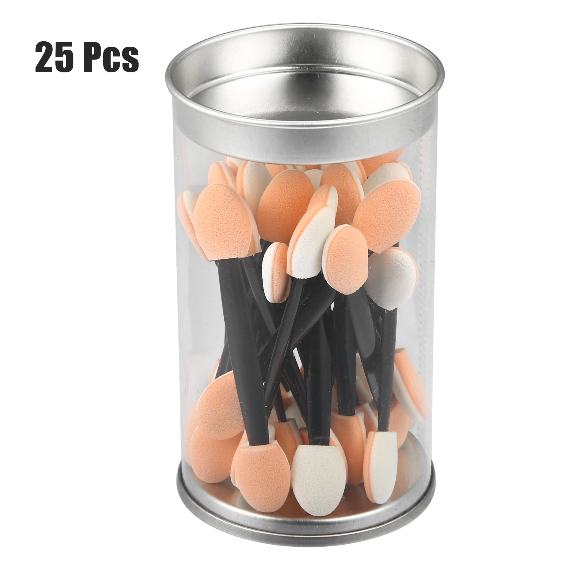 Unique Bargains 25 Pcs Dual Sided Eye Shadow Sponge Applicators with Container for Makeup