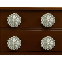 HomeRoots 635763 Gray Ceramic Drawer Pull Knobs - Set of 6