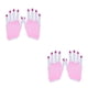 thumbnail image 1 of Qarigey Guantes sin dedos para mujer Accesorios Emo Decoración Actividades al aire libre Buena elasticidad Clima frío rosa claro corto Rosa claro corto 2Conjunto, 1 of 6