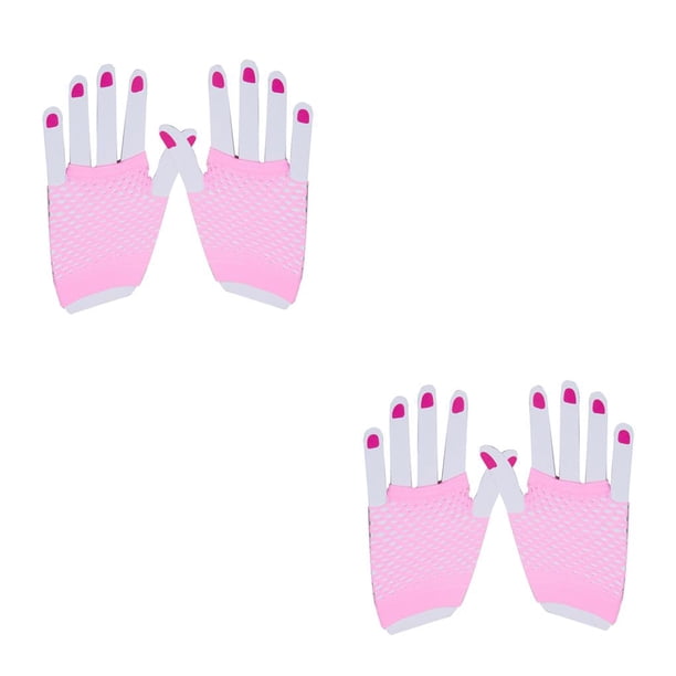 Qarigey Guantes sin dedos para mujer Accesorios Emo Decoración Actividades al aire libre Buena elasticidad Clima frío rosa claro corto Rosa claro corto 2Conjunto