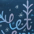 thumbnail image 4 of Jordan Manufacturing 18" x 18" Navy Let It Snow Holiday Novelty Square Reversible Decorative Throw Pillow with Welt, 4 of 6