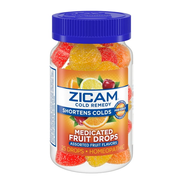walmart.com | Zicam Zinc Cold Remedy Medicated Fruit Drops Assorted Fruit Flavor 25ct