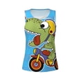 thumbnail image 4 of Haiem Dinosaur Riding a Motorcycle Workout Tank Tops for Women, Athletic Sports Slim-Fit Tank Tops, Compression Sleeveless Dry Fit Shirts,Athletic Shirt-X-Large, 4 of 9