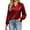 Red, variant on RQYYD Womens Business Casual Tops Dressy Work Long Sleeve Shirts V Neck Silk Satin Blouses Cute Fall Outfits