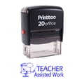 thumbnail image 2 of Printtoo TEACHER ASSISTED WORK Self Inking Rubber Stamp Office Stationary Custom Stamp-Blue, 2 of 2