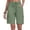 Green, variant on Amzcrzy Athletic Shorts for Women with Button Pockets Elastic Waist Drawstring Summer Workout Shorts Trendy Versatile Hiking Cargo Shorts Casual Loose Solid Color Women Sweat Shorts S