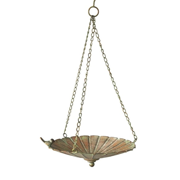 Yinanstore Mangeoire à Oiseaux Suspendue en Fer de Jardin, Décoration de Bain d'Oiseaux pour Attirer les Mésanges des Oiseaux, Cardinaux