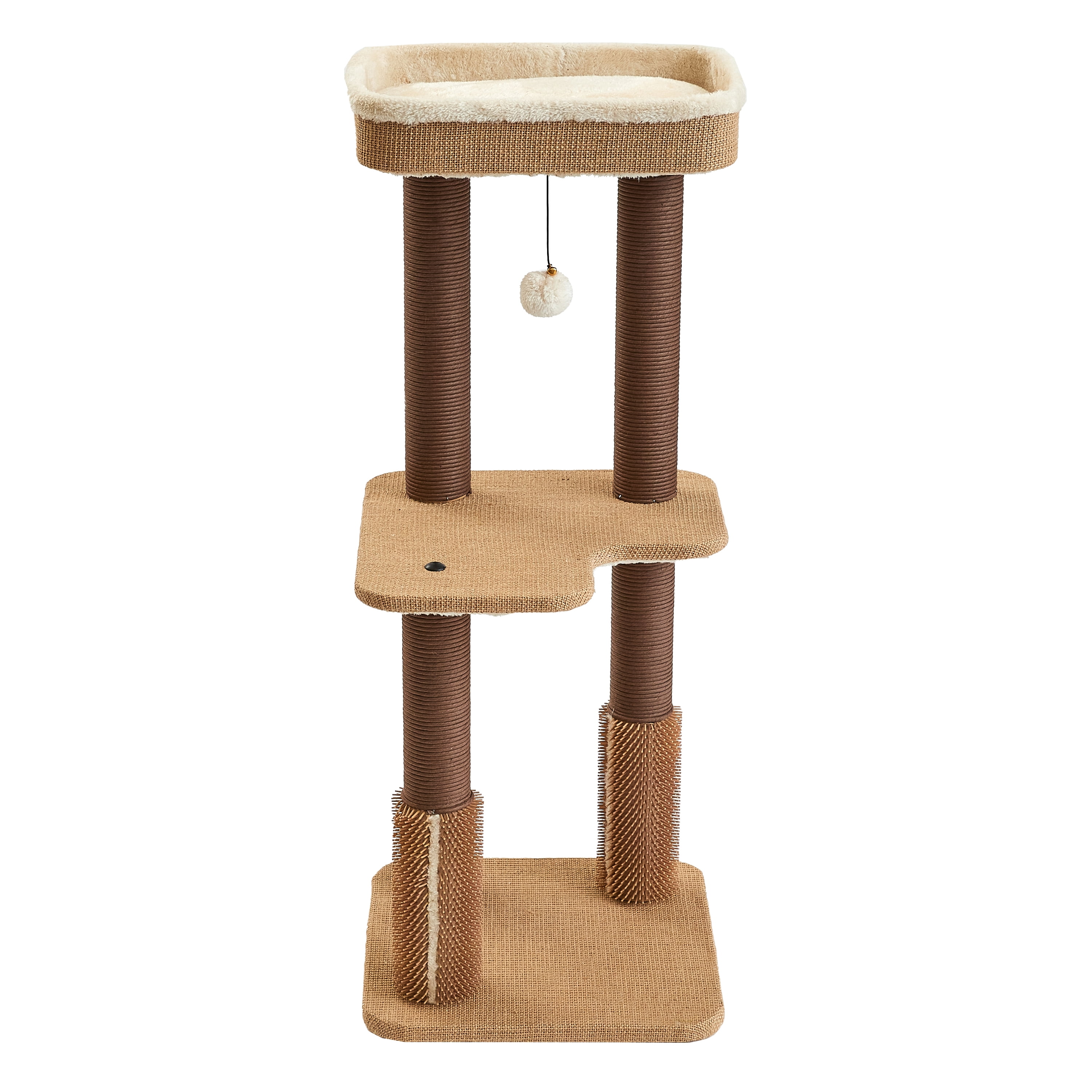 Two by Two Lansing - Beige Scratching Post Cat Furniture - 39.6 in. Tall