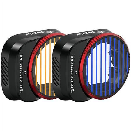 UPC: 0785698954513 | Blue and Gold Streak Anamorphic Effect Filter Kit for DJI Mini 3 Pro Drone